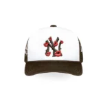 BROWN/WHITE "NY" HAT