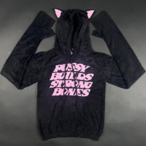 PBSB BLACK CAT HAIR, EAR HOODIE