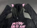 PBSB BLACK CAT HAIR, EAR HOODIE