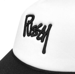 " PUSSY " LOGO TRUCKER HAT